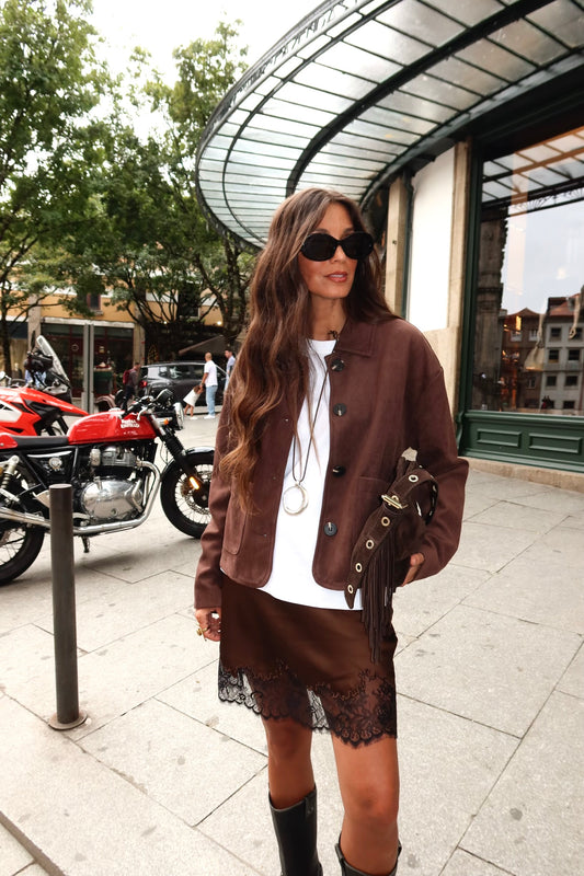 Dark Chocolate Suede Jacket